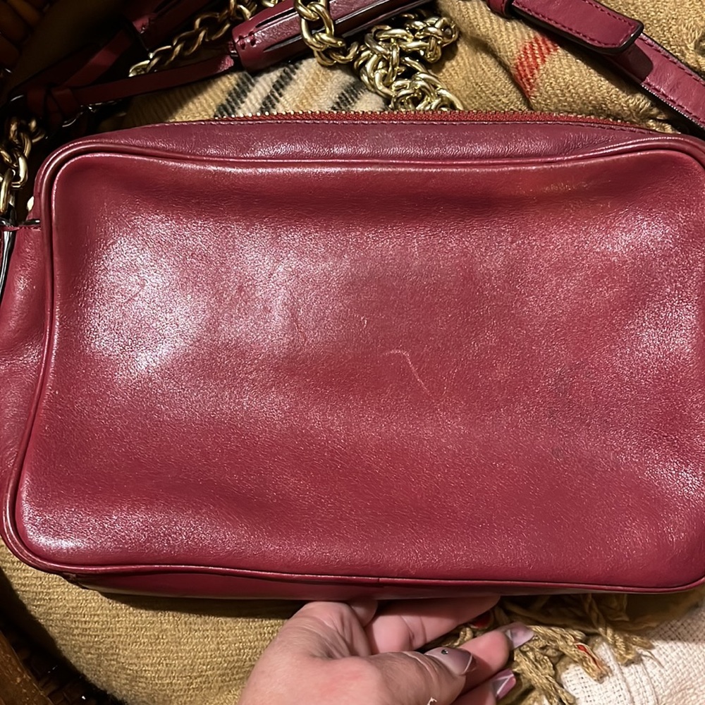 Coach Cross Body Bag Chain Handles Gem